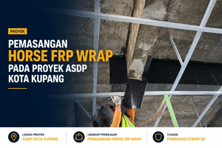 proyek pemasangan frp wrap, penguatan struktur beton